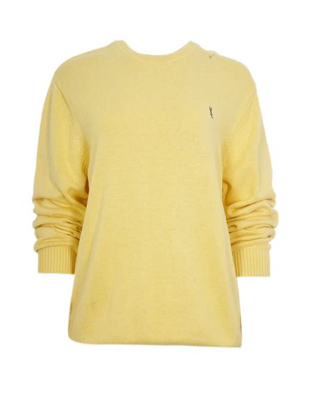 vintage ysl yellow crewneck|Vintage Yves Saint Laurent Crewneck .